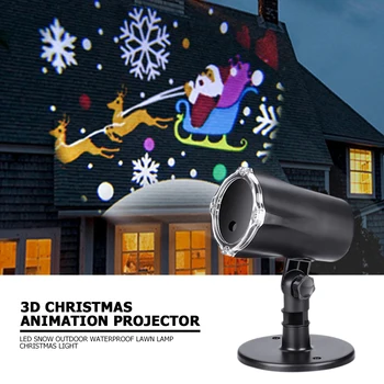 5W 3D Jul Animation LED Projektor Lamper Lys Fase Græsplæne Lys Vej Spotlight til Fest KTV-Barer juledekoration