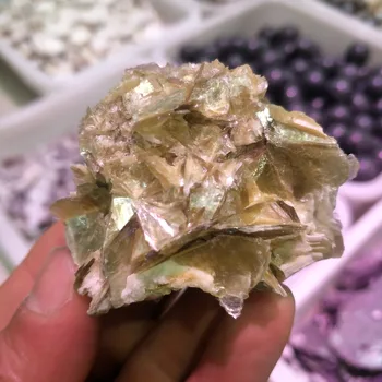 2019 hot 100 g Naturlige guld glimmer mineral prøvetagning Gratis fragt