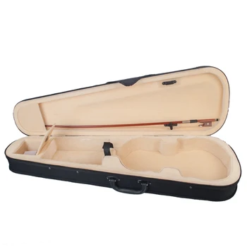 Violin Tilfælde 4/4 Størrelse Professionel Trekantet Form, Violin Hard Case Gul I Violin Dele