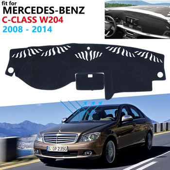 Dashboard Dækker Beskyttende pude til Mercedes Benz C-Klasse W204 Bil Tilbehør Parasol Tæppe C-Klasse C180 C200 C220 C250 C300