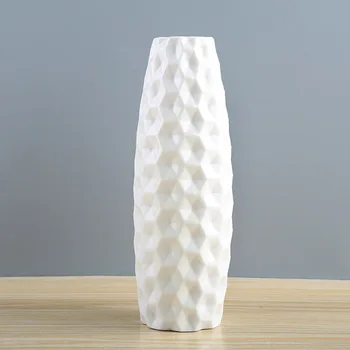 1stk Solid Farve Hvid/sort Keramik Vase Kreative Hjem Desktop Dekoration Keramik Vase i Klassisk Indretning Hydroponics Flowertop