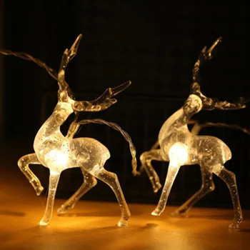 Deer LED Fe String Lys batteridrevet Rensdyr Indendørs Dekoration julefrokost Ferie Festivaler Xmas Udsmykning Engros