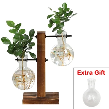 GFLOWERS Træ terrarium, gennemsigtig hydroponiske anlæg pot, træ står dekoration, glaskanden, for plante-og bonsai dekoration