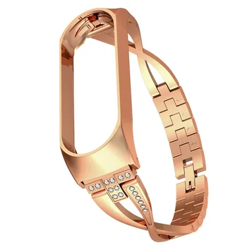 2020 Kvinder Nye Stilfulde Diamant Armbånd-Armbånd For at Xiaomi Band 4 3 Guld, Sølv Metal Rem Til mi band 4 rem