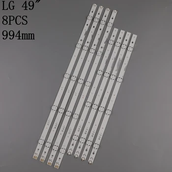 8pieces bagbelyst LED-Lampe strip For LG Innotek Direkte 49inch TV 49LX300C 49inch FHD A/B type NC490DUE 150429 LCD -
