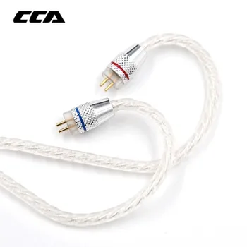 Nye CCA Sølv Forgyldt Opgradere Kabel 3,5 mm Audio Kabel-4 Kerne 0,75 mm 2 PIN Oprindelige Hovedtelefon Kabel-DIY til CCA C10/C16/C04