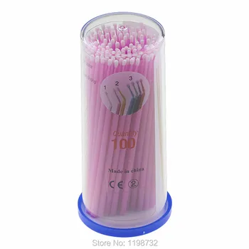 400Pcs af Høj Kvalitet Dentale Materialer Disponibel Fine Vatpind Applikator Stick Pink Tandlæge Produkter er Gratis Forsendelse