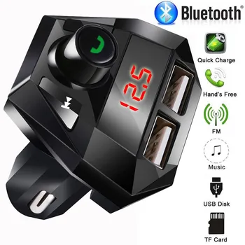 Bil-Kit håndfri Trådløs 3.0+EDR Bluetooth-Version af FM-Senderen LCD-MP3-Afspiller, USB-Chargesr Bil-MP3-Afspiller LED-skærm
