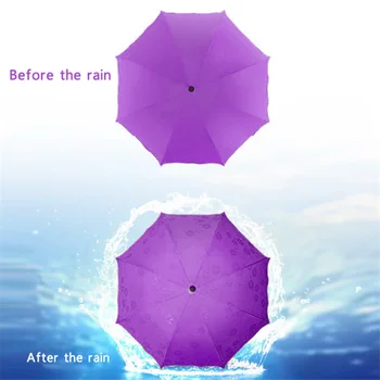 Sunny paraply-Travel Parasol Folde Regn Vindtæt Paraply Folde Anti-UV-Sol/Regn Paraply folde mini