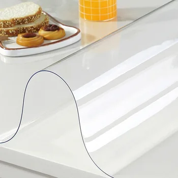 Bløde Glas, Dug Transparent PVC-dug Vandtæt Oilproof Køkken spisebord dækning for rektangulære bord 1,0 mm