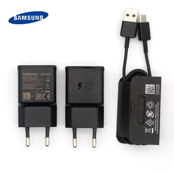 Original Samsung S10 hurtig oplader usb-adapter, EU, USA Type C Plug-Kabel til S9 S8 Plus S10e Note 8 9 10 A50-A60 A70 A80 A40