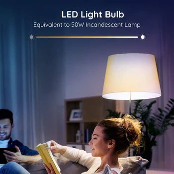 LED WiFi Smart Pære RGB+Hvid+Varmt Lys Arbejde Med Alexa/Google Startside App-Fjernbetjening, Lampen E27/E14/B22-10W Dekoration Lampara