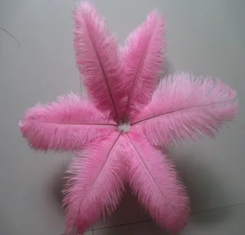 Smukke lyserøde strudsefjer 50 stk fjer længde 8-10 inches / 20-25 cm Bryllup Dekoration Gratis Fragt