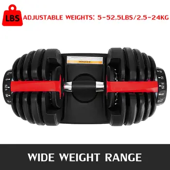Justerbare Håndvægte 24kg Vælges Vægte Hjem Gym 552lbs Løfte Stærk