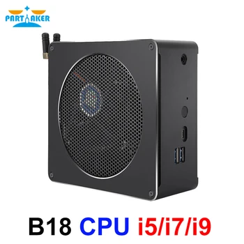 Del B18 Intel i9 8950HK i7 8750H 6 Core 12 Tråde Mini PC Windows 10 Pro DDR4 i5 8300H AC Wifi Desktop-Computer HD Mini DP