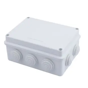 Hvid ABS 10 Kabel Indgange Støvtæt IP55 Rektangel Junction Box 150x110x70mm