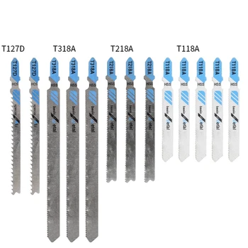 48Pcs Jig savklinger Sæt T-Skaft af Metal Universal Fine Mddle Tooth Kit Skærende Værktøjer Jig savklinger