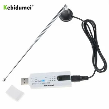 Kebidumei Digitale DVB-T2 TV-Tuner Stick med Antenne Fjernbetjening USB2.0 HDTV-Modtager til DVB-T2 / DVB-C / FM / DAB-For PC