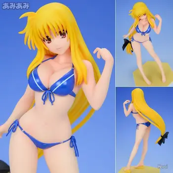 Harlaown bikini badedragt Skæbne Testarossa anime figur Magisk Pige Lyriske Nanoha 17cm action figurer, legetøjs Julegave
