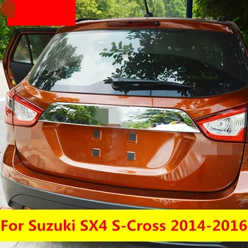 Bageste Bagagerummet Trim-Bagklap Dør Støbning Boot Pynt Bezel Dække Udvendige dekoration Tilbehør Til Suzuki SX4 S-Cross-2016
