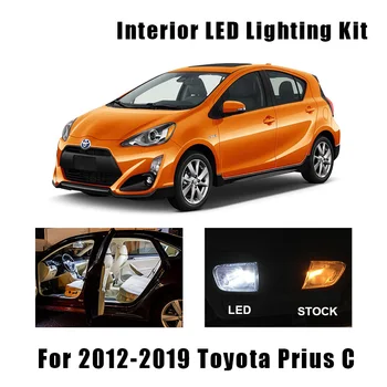 8stk Hvid LED Interiør Lys Fragt Læsning Pærer Kit Passer Til 2012-2016 2017 2018 2019 Toyota Prius C Kort Dome Licens Lampe