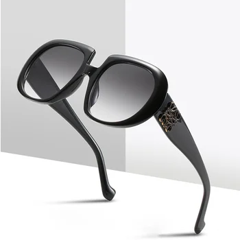 Luksus Runde Solbriller Kvinde Overdimensionerede Kvindelige Briller Gradient Fashion Brand Kvinder Sol Briller Damer 2020 Retro Vintage UV400