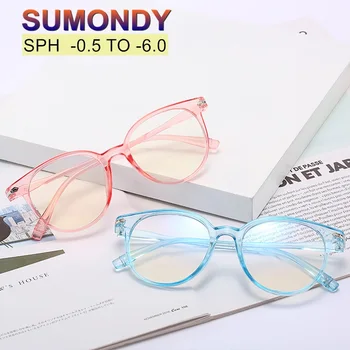 SUMONDY Nærsynethed Briller Dioptre -0.5 at -6.0 Mænd, Kvinder Mode Gennemsigtig Ramme Recept Briller Til Neartsighted UF65