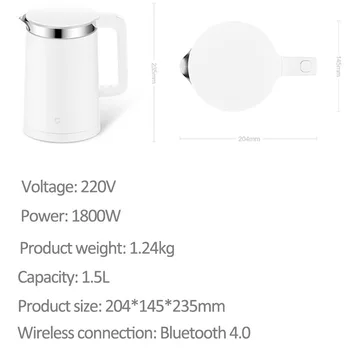 Xiaomi MIjia Elkedel 1,5 L Termisk Isolering Tekande Smart Konstant Temperatur Kedel Vand Bolier APP Control 1800W