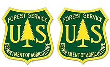 Grøn og Gul US Forest Service Skjold Klistermærker (Sæt foresty Logo Turen)