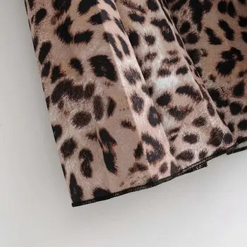 2018 Nye Kvinder Vintage leopard udskrivning midi-plisseret nederdel faldas mujer damer elastisk talje vinger smarte mid-kalv nederdele QUN119