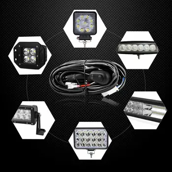 NLpearl Universal LED Lys Bar Ledninger Kit 12V 40AMP Relæ ON/OFF Offroad 4x4 FØRTE Arbejde Lys Bar Wire Sikring Skifte Kabel
