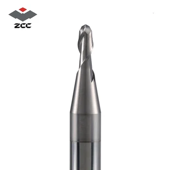 2stk/masse ZCC.CT-NM-2B wolfram stål 2 fløjte bolden næse belagt skærende værktøjer for kobber og aluminium bearbejdning
