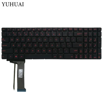 OS laptop tastatur Til ASUS GL752 GL752V GL752VL GL752VW GL752VWM ZX70 ZX70VW GL771 GL771J GL771JW GL771JM sølv/rød baggrundsbelyst