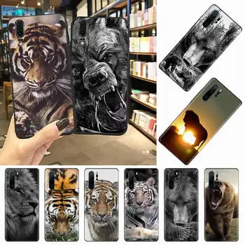 Den russiske bjørn, tiger, løve Telefonen Sagen For Huawei P9 P10-P20-P30 Pro Lite smart Mate 10 Lite 20 Y5 Y6 Y7 2018 2019