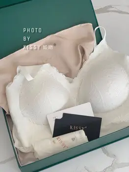 Kys Kissy Undertøj Blonder Rem Trådløse Qixi Limited Edition Hvid Lang Stil Sexet Undertøj, der Passer til Kvinder