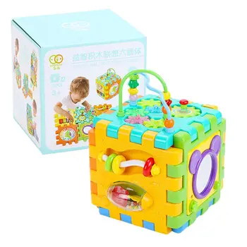 Baby Aktivitet Cube lille Barn Legetøj 6 i 1 Form Sorter Baby Aktivitet Spiller Centre