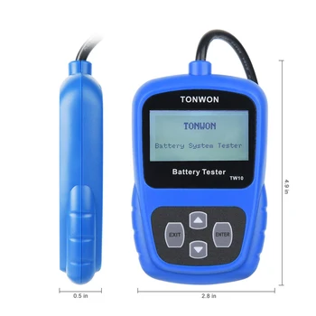TONWON TW10 Universal 12V Bil Batteriet System Tester TONWON 10 Auto Batteri Spænding Meter Køretøj Analyzer OBD2 læsere kode