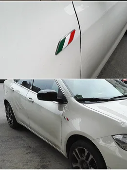 2 stk/Sæt Car-Styling 3D Aluminium franske Flag, Logo Blad Side Logo Badge Decal Bil Klistermærker Til Citroen, Peugeot, Renault DS