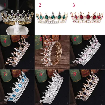 Luksus Crystal Crown Tiaras Kvinder Håndlavet Tiaras Crown Hovedklæde Brude Hår Tilbehør til Bryllup Hår Pynt XH