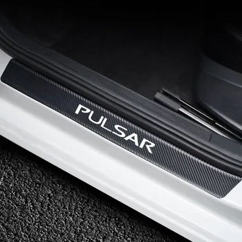 4stk Bil Klistermærker Til Nissan Pulsar Høj Kvalitet Scuff Plate Protector Dekoration Mærkat Mærkat Indvendige Bil Tilbehør