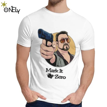 Man-O-hals The Big Lebowski Walter Mærke Det Zero T-Shirt med Grafisk Print Unisex Slim La Camiseta Design Til Unisex