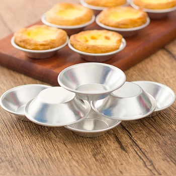 10stk Aluminium portugisisk stil Egg Tart Cupcake Forme Frugt Kage Dø Skimmel Lille Bagning Af pasteis de nata ovn Bage Runde
