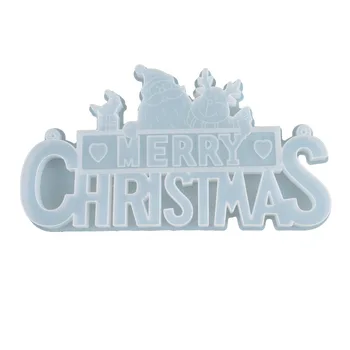 Crystal DIY Epoxy Skimmel Harpiks Skimmel Christmas Santa Claus Brev Notering Dekoration Silikone Formen Fondant Skimmel Kage Værktøjer