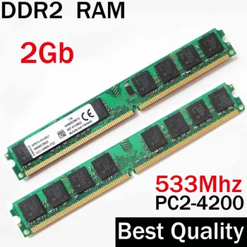 DDR2 2Gb RAM 533Mhz 533 2 gb RAM ddr2 For AMD eller Intel memoria 2gb ddr2 ram enkelt / ddr-2 gb RAM-hukommelse PC2-4200 4200 PC