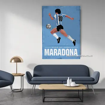 Lærred fodboldlegende Maradona Billeder Hjem Dekoration Malerier Plakat HD Udskriver Væg Kunst, Modulære Stue Indrammet