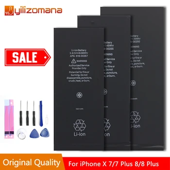 YILOZOMANA Oprindelige Kapacitet Telefonens Batteri Til iPhone X 7 / 7 Plus 8 / 8 Plus Udskiftning af Batterier Gratis Værktøjer Retail Pakke