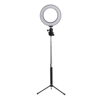 Dæmpbar LED Studio Kamera Ring Lys Foto-Telefon Video Lampe Med Stativer Selfie Stick Ring Fyld Lys Til Canon Nikon