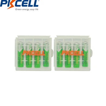 12PCS PKCELL 850mAh AAA-Batterier 1,2 V NIMH AAA Genopladelige Batteri 3A Ni-MH Lav Self Decharge batteria og 3PC Batteri sag