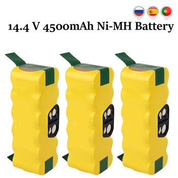 3Pcs 14,4 V 4500mAh Ni-MH batteri til iRobot Roomba 500, 510, 530, 532, 534, 535, 540, 550, 560, 562, 570, 580, 600, 610, 700,800