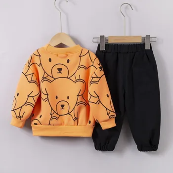 Ny Efterår Baby Fashion Tøj Kids Drenge Pige T-Shirt, Bukser, 2 stk/sæt Foråret Børn Spædbarn Tøj Barn Casual Sportstøj